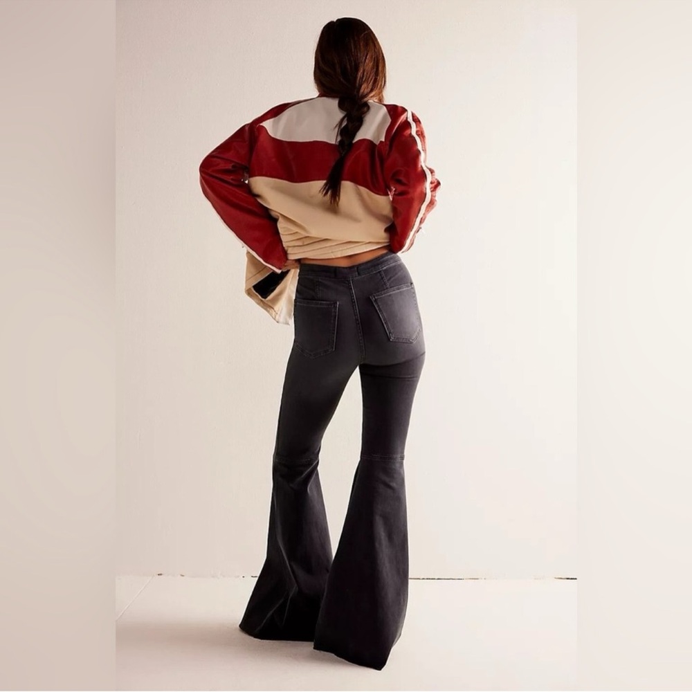 Free People We The Free Just Float On Flare Jeans Black - Picture 2 of 7
